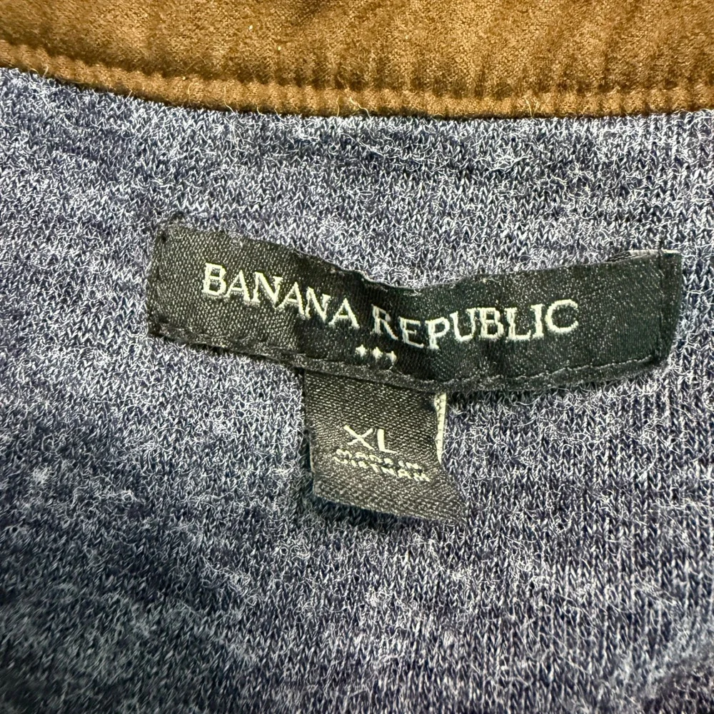 Banana Republic Mens Casual Gray Knit Henley Shirt Size XL‎ Long Sleeve Preppy